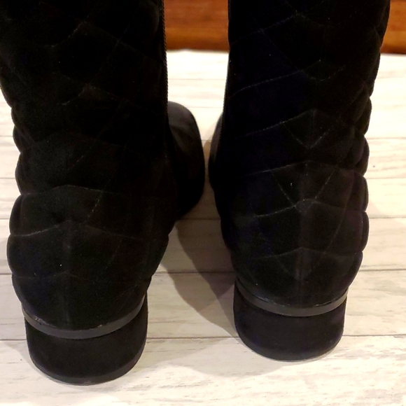 Aquatalia | Lilli Quilted Black Suede Boot | Sz 7 - Picture 7 of 14
